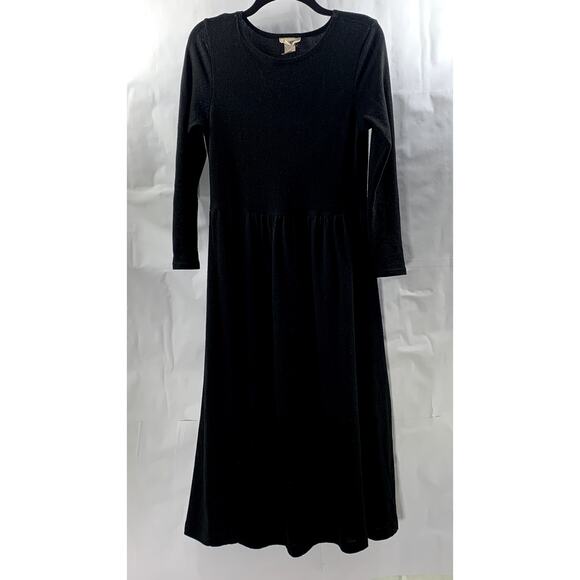LINEAR BY RACHEL RISS Women's Black Crewneck Long Sleeve Maxi Dress SZ XS/S - Picture 1 of 8